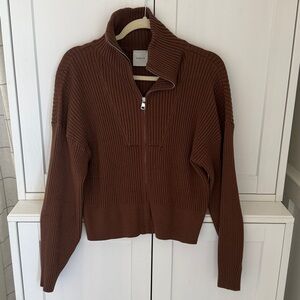 Varley Carmen Full Zip in Brown